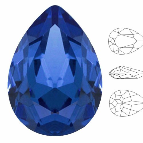 4 pièces izabaro cristaux saphir 206 poire larme fantaisie pierre de verre 4320 izabaro chaton stras sku-877268