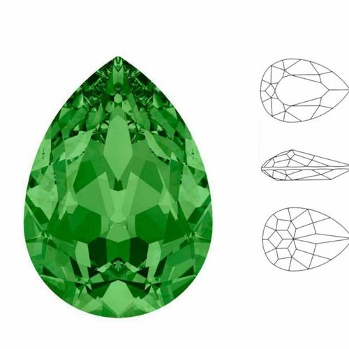 4 pièces izabaro cristaux péridot vert 214 poire larme fantaisie pierre de verre 4320 izabaro chaton sku-877271