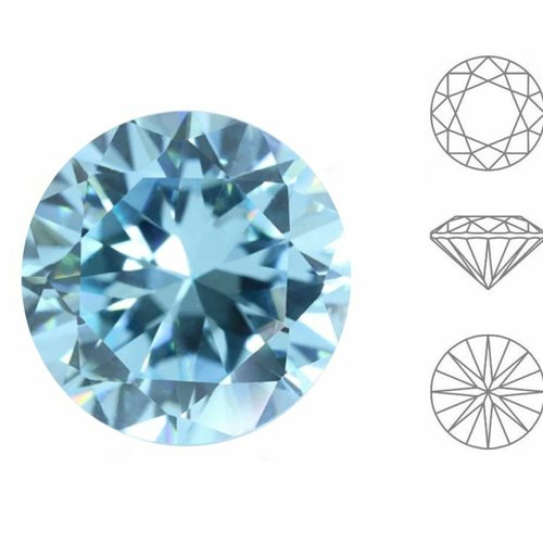 10 pièces izabaro cristaux aigue-marine bleu 202 de verre chaton taille brillante ronde 1357 ss 39 s sku-877581
