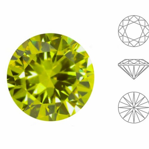 10 pièces izabaro cristaux vert olivine 228 de verre chaton taille brillante ronde 1357 ss 39 strass sku-877583