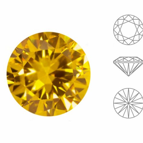 10 pièces izabaro cristaux topaze jaune 203 de verre chaton taille brillante ronde 1357 ss 39 strass sku-877584