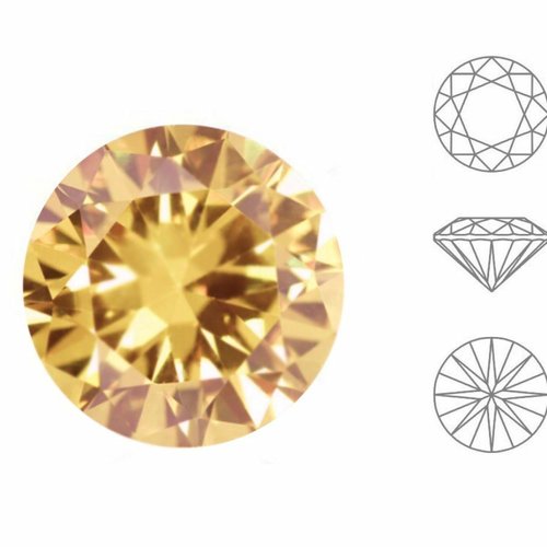 10 pièces izabaro cristaux ombre dorée 001gsha de verre chaton taille brillante ronde 1357 ss 39 str sku-877585