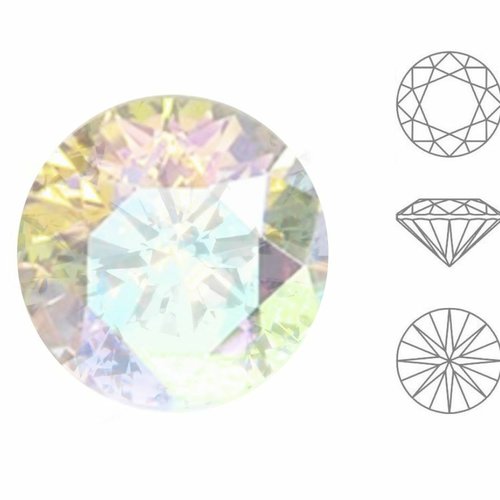 5 pièces cristaux izabaro cristal ab 001ab de verre chaton taille brillante ronde 1357 ss 47 strass  sku-877587