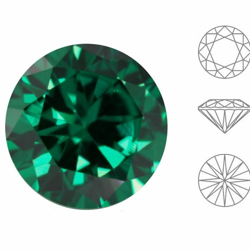 5 pièces izabaro cristaux vert émeraude 205 de verre chaton taille brillante ronde 1357 ss 47 strass sku-877590