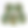 6pcs rustique picasso turquoise argent patina rectangle plateau de verre tchèque 12mm x 11mm sku-121571