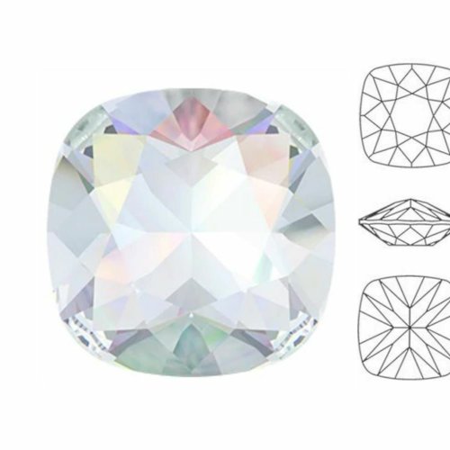6 pièces izabaro cristaux cristal ab 001ab coussin carré fantaisie pierre de verre 4470 izabaro stra sku-877440