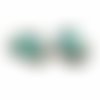 1 pièces or bleu vert émail métal lotus cloisonné perle entretoise vintage art design bracelet à bre sku-527022