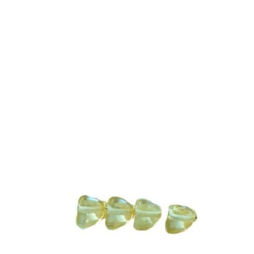 50pcs cristal jaune miel lustre de grand demi-pincée triangle entretoise tchèque perles verre 4mm x  sku-32172
