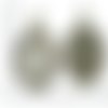 4pcs antique ton argent plat ovale pendentif cabochon de lunette paramètres vide tiroir en métal bas sku-37287