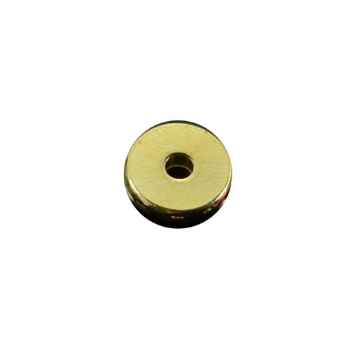 40pcs disque d'espacement plaqué or perles ronde plate rondelle de grand trou résultats en métal lai sku-928237