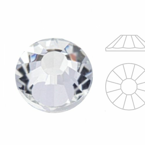 144pcs izabaro crystal crystal 001 round sun rose silver flat back ss12 cristaux de verre hotfix 203 sku-928214