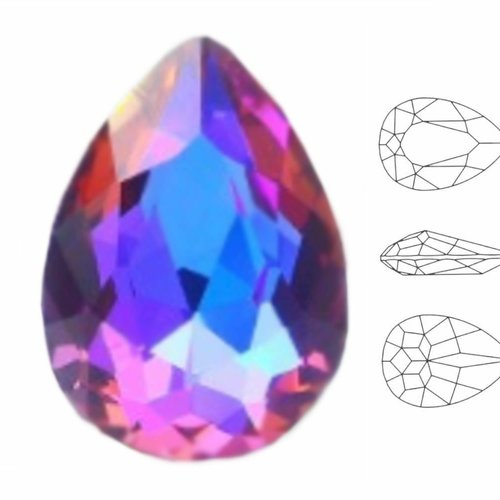 4pcs izabaro crystal volcano 001vol pear teardrop cristaux de verre fantaisie en pierre 4320 izabaro sku-928241