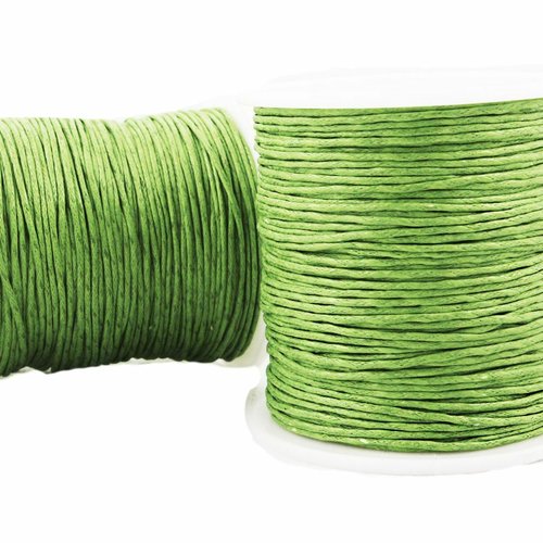 18.3 m 60ft 20yrd d'un vert profond coton ciré cordon de perles décoratives chaîne tressée en corde  sku-38107