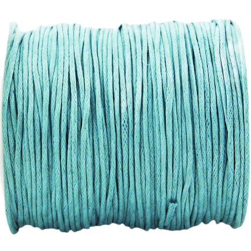 18.3 m 60ft 20yrd bleu vif coton ciré cordon de perles décoratives chaîne tressée en corde torsadée  sku-38118