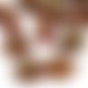 10pcs cristal rouge rubis d'or de lavage pâques oeuf d'oiseau à rayures en pointillés ovale tube ver sku-37716