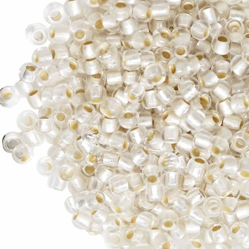 20g de verre rond en cristal glacé argent matte toho perles graines japonaises 11/0 tr-11-21f 2.2mm sku-43148