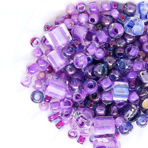 20g kawaii mélange vert violet verre rond perles de rocaille toho japonaises tx-01-3207 toho sku-683274