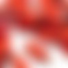 6pcs picasso brun opaque coraline rouge corail ovale et plate de pétales table à la fenêtre couper l sku-32618