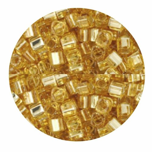 20g argent doublé lumière topaze 22 cube verre cristal or jaune japonais toho perles de rocaille 1.5 sku-522013