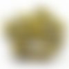 40 pièces de cristal métallique moitié d'or imprimé boules rondes verre tchèque 6mm sku-942016