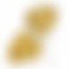 6pcs matte gold patina valentines cœur de mariage dans le cœur beads verre tchèque 14mm x 16mm gold  sku-941952