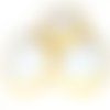 2pcs picasso opaque blanc brun plat rond bedge fenêtre de la table découpe pièce monnaie perles verr sku-135616