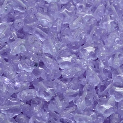 60pcs crystal purple violette étoile bouteilles de verre tchèque 6mm sku-945575