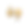 1pc cristal jaune d'or ovale druzy de glace quartz agate pierre naturelle plaqué focal pendentif w c sku-43685