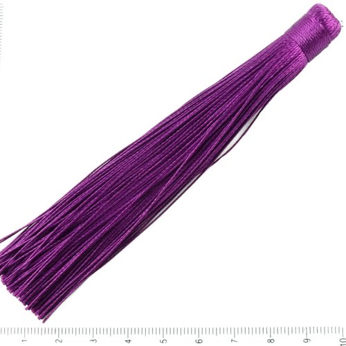 4pcs violet long gland de charme mala collier boucles d'oreilles la décoration 120mm x 12mm sku-37534