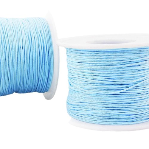 20m 65ft 22yrd ciel bleu en nylon cordon macramé fil de perles la chaîne corde tressée kumihimo noeu sku-38157