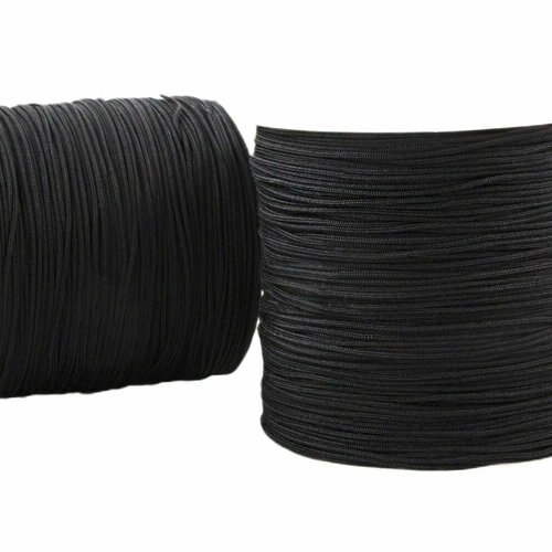 20m 65ft 22yrd noir nylon cordon macramé fil de perles la chaîne corde tressée kumihimo noeud bracel sku-38156