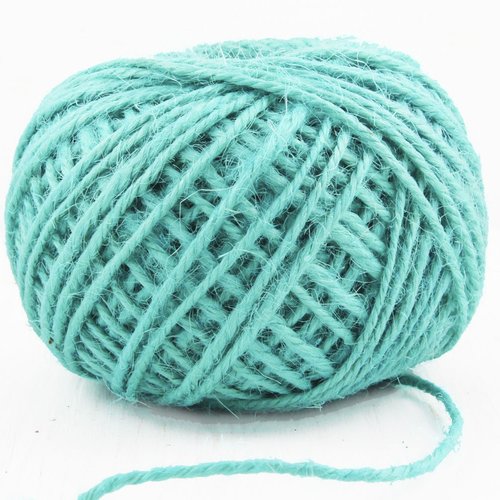 12m 39ft 13yrd turquoise vert de la corde à linge fabrication bijoux torsadées perles fil rustique p sku-38222