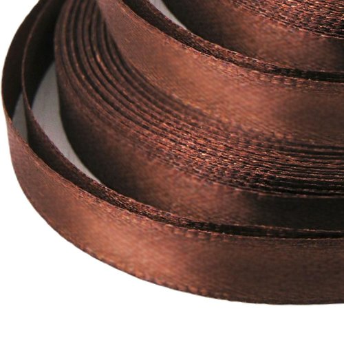 22m de 72 2 ft 24yds rouleau brun chocolat ruban satin tissu artisanaux décoratifs mariage kanzashi  sku-38111