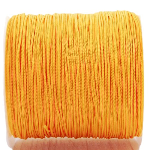 20m 65ft 22yrd jaune nylon cordon macramé fil de perles la chaîne corde tressée kumihimo noeud brace sku-38147