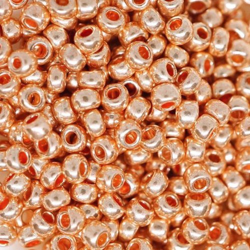 20g or rose métallique ronde verre tchèque perles de rocaille preciosa entretoise 8/0 3mm sku-260634