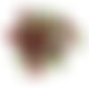 40pcs cristal rouge rubis d'or de la moitié petits en forme coeur saint-valentin verre tchèque perle sku-26776
