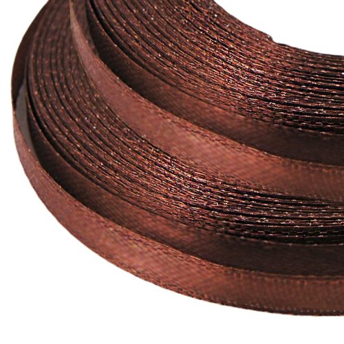 22m de 72 2 ft 24yds rouleau chocolat brun mince ruban satin tissu artisanaux décoratifs mariage kan sku-38063