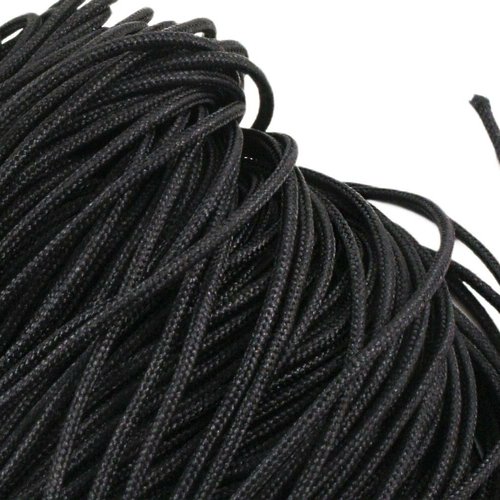 9.2 m 30 10yrd noir nylon cordon macramé fil de perles la chaîne corde tressée kumihimo noeud bracel sku-38231