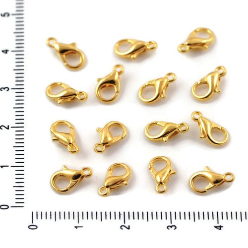 50pcs petit tons d'or plaqué de homard fermoir griffe gros en vrac la fabrication bijoux métal les c sku-37766