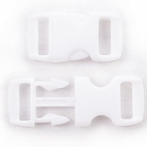 10sets en plastique blanc paracord 11 mm bracelet fermoir à boucle de sortie côté l'attache la survi sku-40541