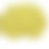 60pcs nacré jaune cotton candy le plus petit champignon bouton tchèque perles de verre 4 mm x 3 sku-31063