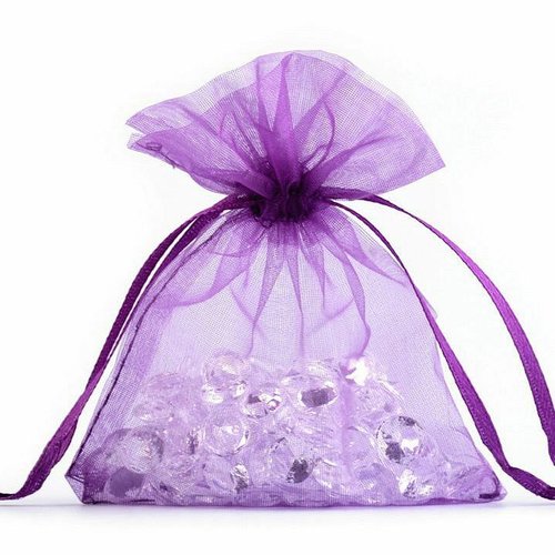 20pc 24 bleu violet sac-cadeau en organza 9x11 cm sacs à main de faveurs noël d'anniversaire décorat sku-64658