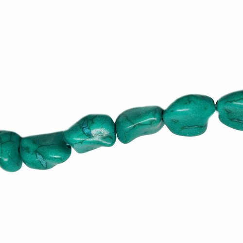 8pc turquoise bleu nuggets de pierre précieuse naturelle polie irrégulière 10mm x 14mm beads sku-855319