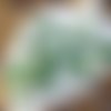Blanc vert tchèque de la cathédrale perles blanches en verre vert rondes bohème les 10mm 10pc sku-16414