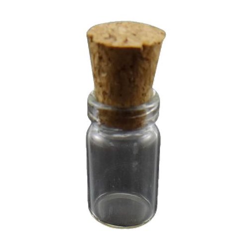 10pcs verre transparent clair bouteille vide perles de bocaux contenant bois le liège flacon l'artis sku-44316
