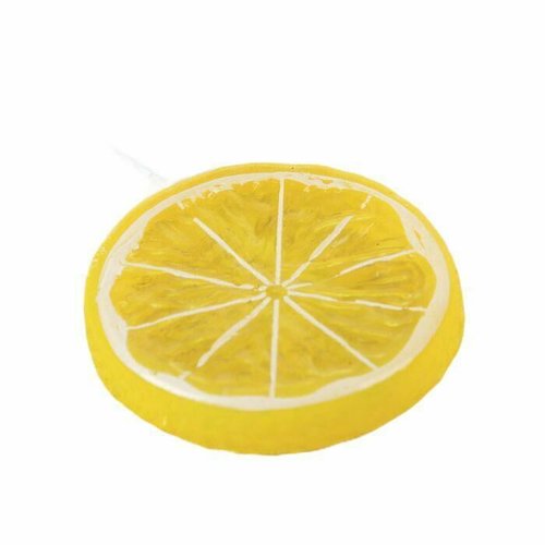 4pc slices piece lemon d-5cm modèle artificiel cuisine de fête fruits artificiel jaune croix noël ph sku-756496