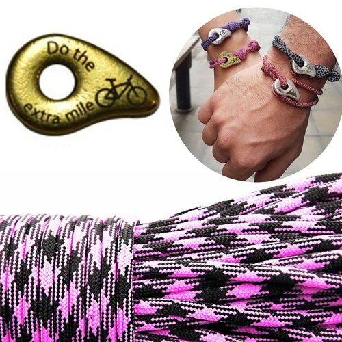 1 diy bracelet kraftika rose à rayures noires ne le mile supplémentaire vélo en laiton antique plaqu sku-259980