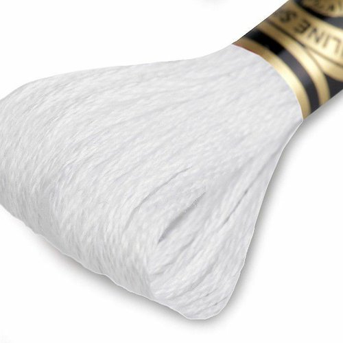 5200 1pc blanc fils de broderie dmc mouline spécial coton du tricot crochet la mercerie sku-51143