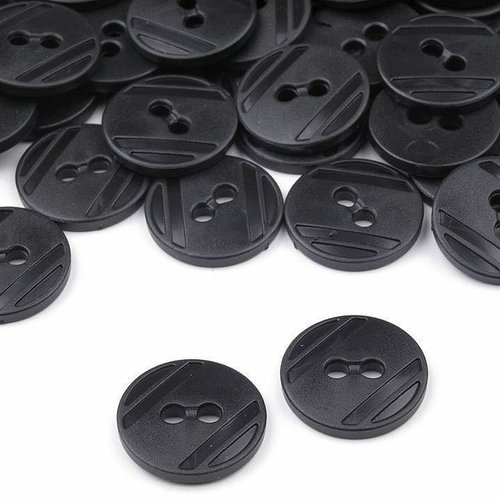 100pc 332) boutons noir taille 24' plastique 2-trou et de fixation la mercerie sku-56121