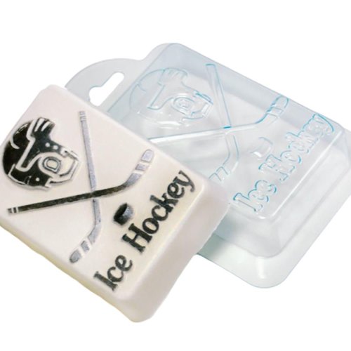 1pc de hockey sur glace sport joueur jeu rectangle en plastique fabrication savon moule cadeau pour  sku-43064
